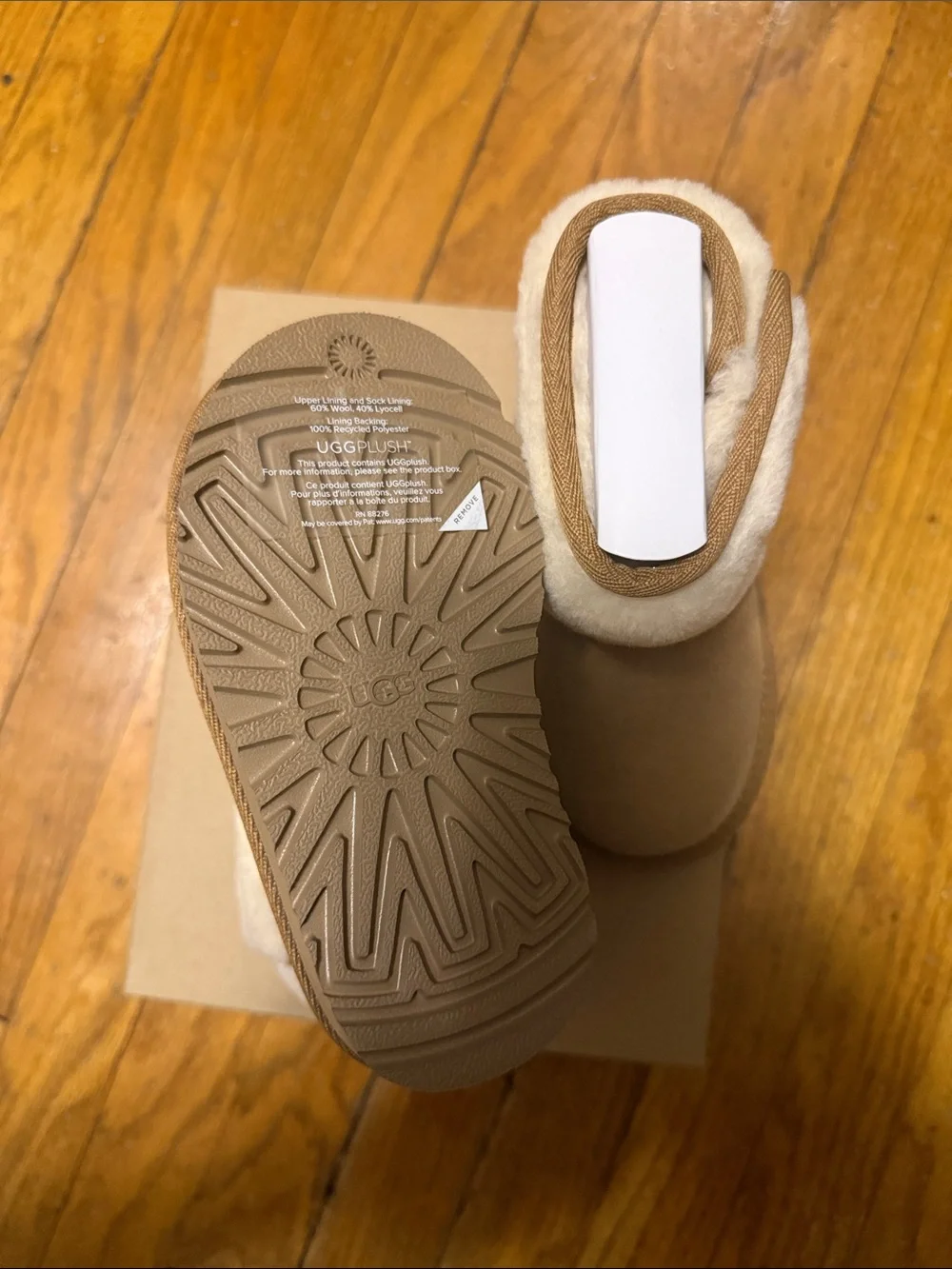 UGG Baby Cozy Shearling Booties in Chestnut NEW
